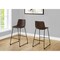 Monarch Specialties Office Chair, Bar Height, Standing, Computer Desk, Work, Pu Leather Look, Metal, Brown, Black I 7753 - alternate 9